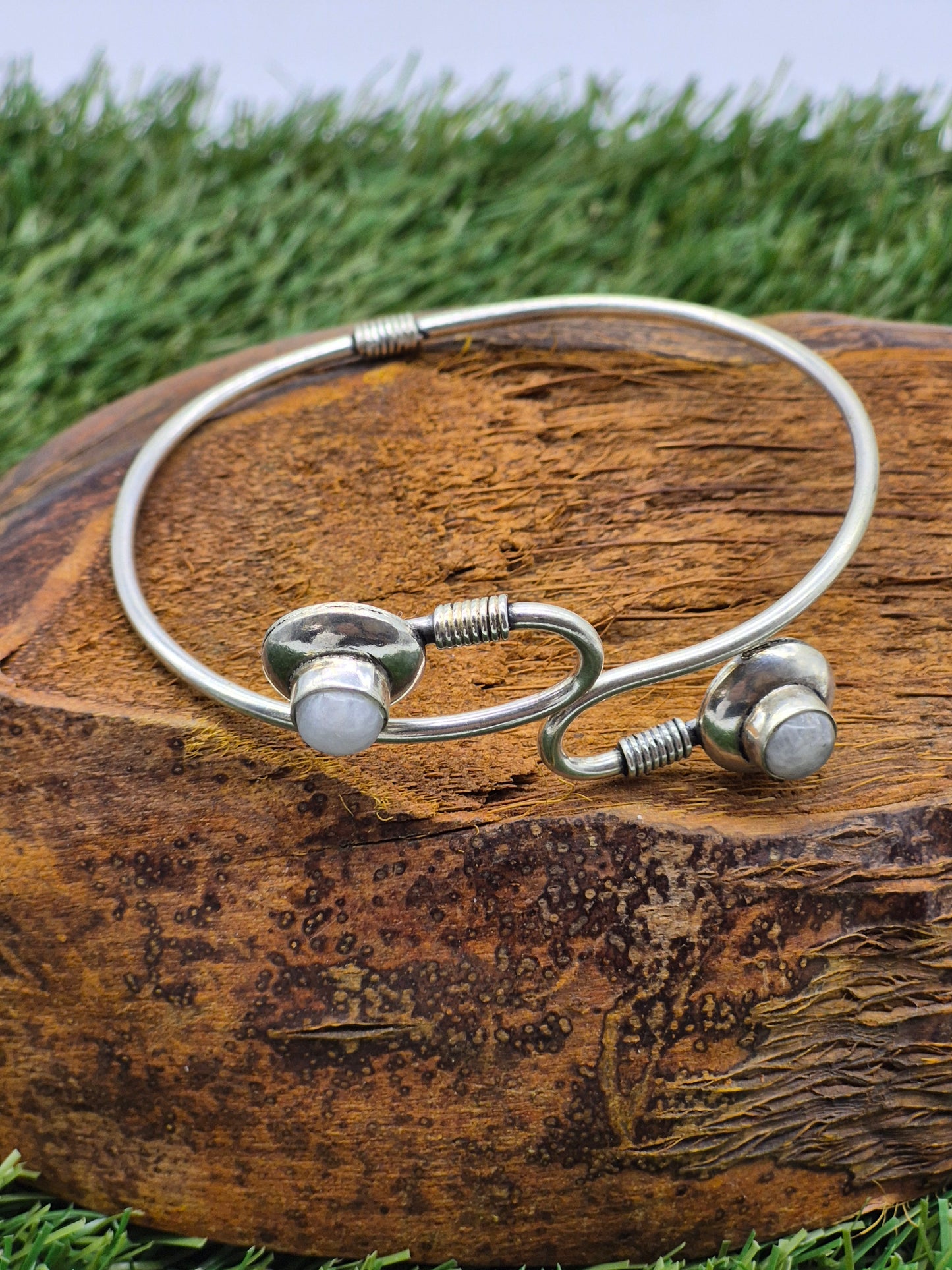 Moonstone Crystal Bracelet Silver Plated