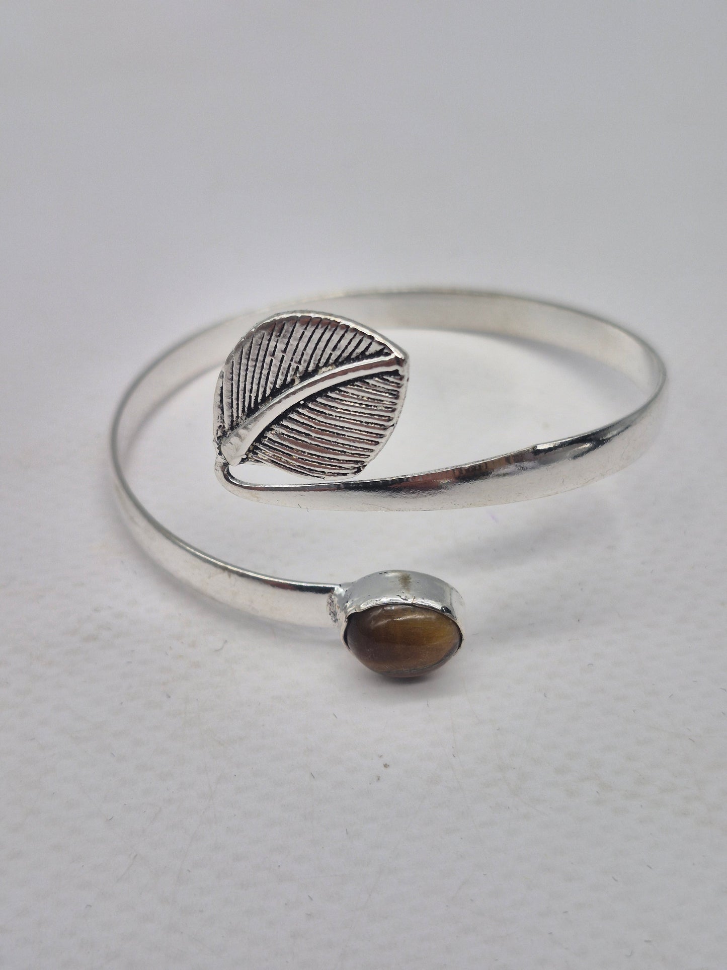 Tiger's Eye Crystal Silver Plated Bracelet