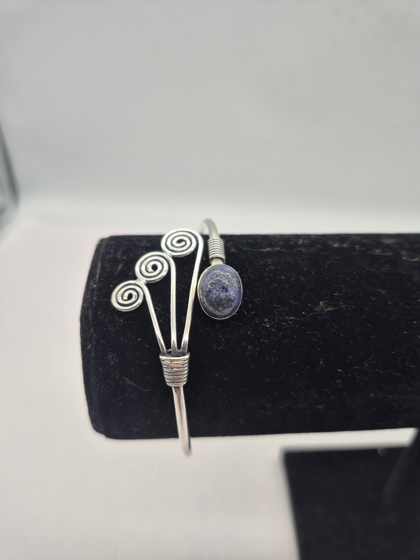 Lapis Lazuli Silver Plated Adjustable Bracelet