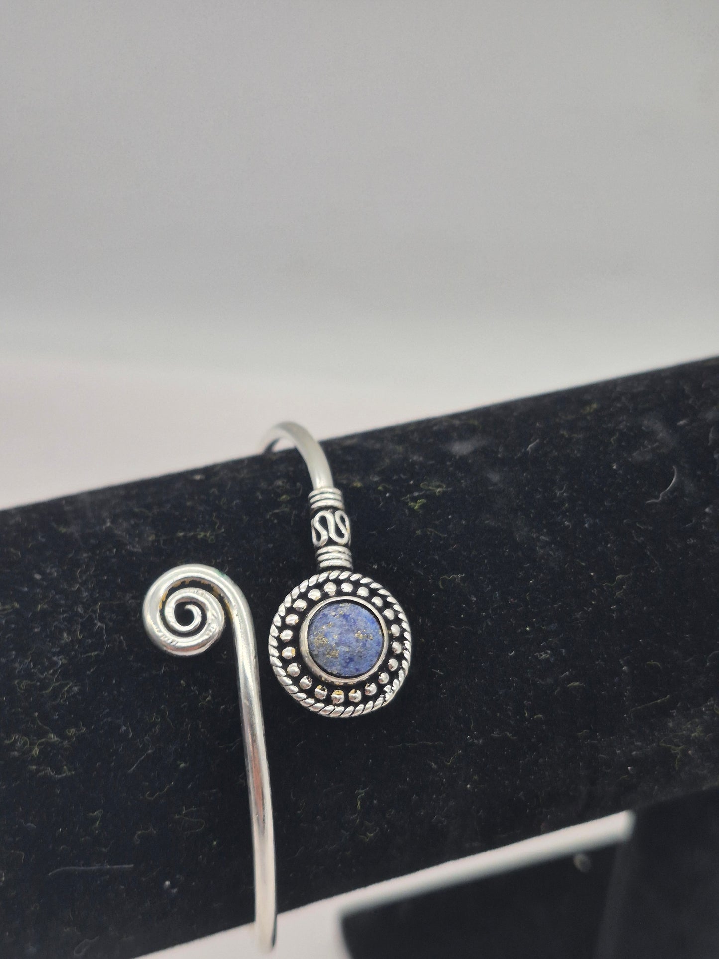 Lapis Lazuli Silver Plated Adjustable Bracelet