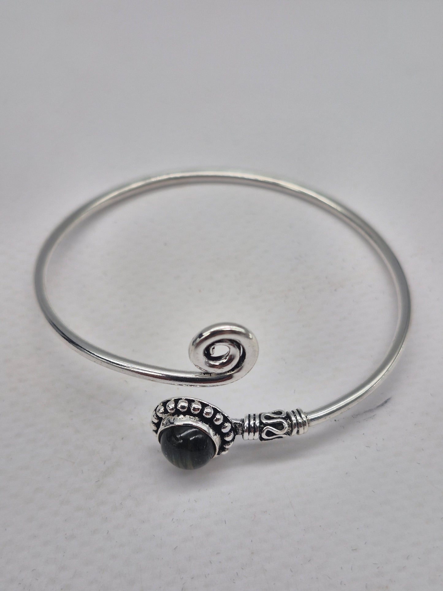 Labradorite Crystal Bracelet Silver Plated