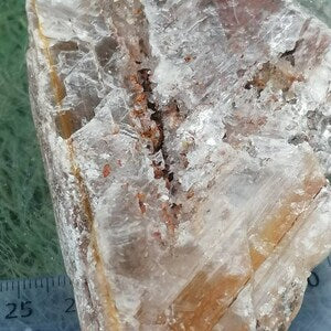 Greek Selenite Mineral with Iron Oxidation