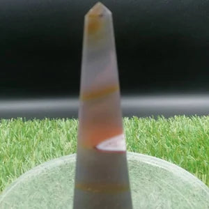 Natural Agate Point Tower / Obelisk / Point Wand Healing Crystal