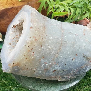 AMAZING Agate and Quartz Crystal Geody Cave for Home Decor and Feng Shui purposes