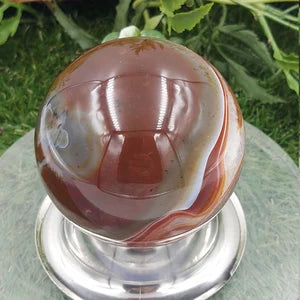 Crystal Brown Agate Sphere