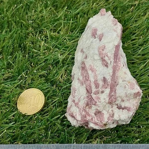 Pink Tourmaline Stripped Quartz Crystal // Home Decor and Healing