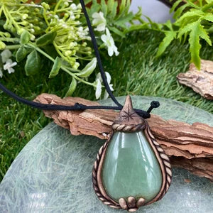 Natural Handmade Clay Necklace Aventurine Stone