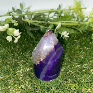 Natural Purple Agate - Agate Point -Agate Tower - Soothing Crystal - Crystal Healing - Chakra