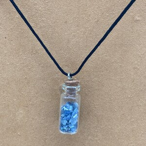 Sodalite Crystal Chips Bottle Necklace