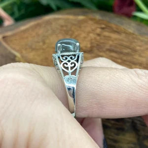 Labradorite Crystal Sterling Silver 925 Cabochon Cut Ring Top Quality Handmade