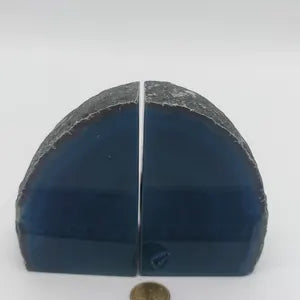 Natural Blue Agate Book Holder, Rock Formation, Home Decor, Bookend
