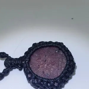Natural Hexagon Ruby Macrame Necklace, Rare Gemstone Macrame