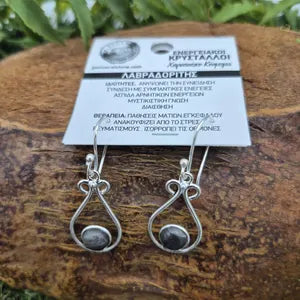 Labradorite Crystal Silver Plated Boho Earrings for Women