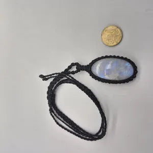 Moonstone Handmade Wrapped Macrame Necklace - Healing Stone