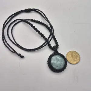 Amazonite Crystal Macrame Necklace