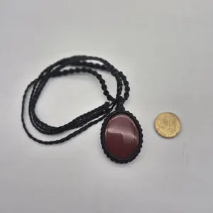 Carnelian Macrame Pendant Necklace – Energy & Motivation