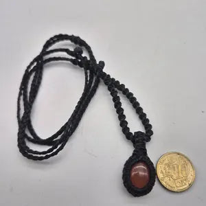 Carnelian Macrame Pendant Necklace – Energy & Motivation