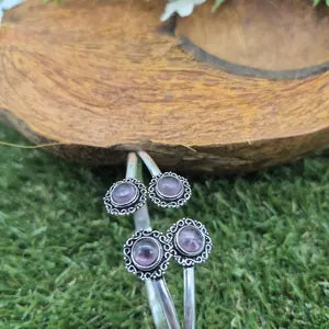 Amethyst Statement Silver Plated Bracelet for Women