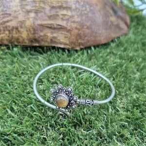 Tiger Eye Silver Plated Bracelet for Women