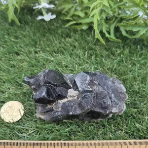 Raw Smoky Quartz Cluster • Natural Crystal Point