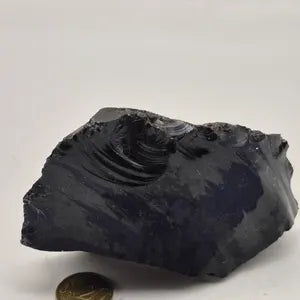 Raw Black Obsidian, Collector's Piece Rough Black Mineral