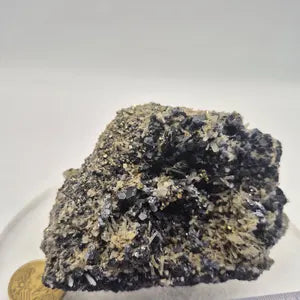 Galena Quartz Chalcopyrite Cluster | Bulgarian Mineral Specimen