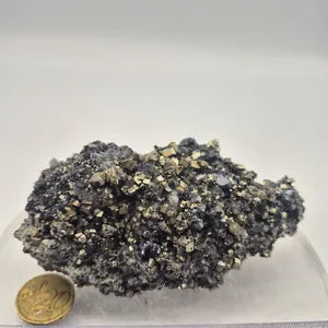 Galena Pyrite Calcite Cluster | Bulgarian Mineral Specimen