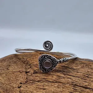 Amethyst Cuff Bracelet, Silver-Plated Crystal Jewelry, Adjustable Women’s Gemstone Cuff