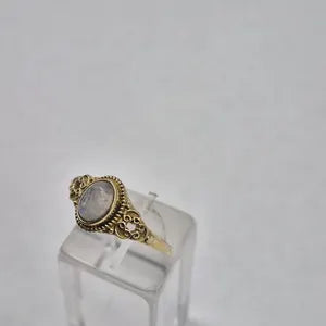 Moonstone Brass Adjustable Ring for Women