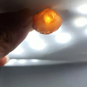 Raw Carnelian Keychain – Orange Red Crystal Gemstone Accessory