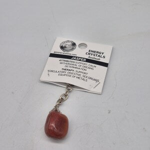 Polished Red Jasper Keychain – Red Crystal Gemstone Accessory
