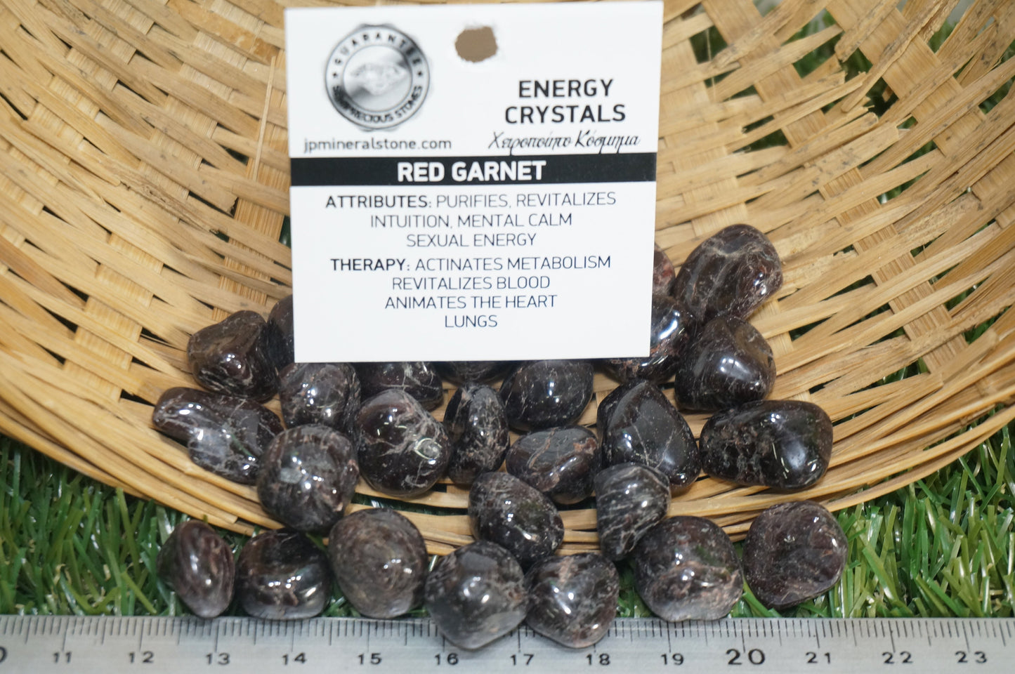 Natural Red Garnet specimen- Healing Stone- Chakras Reiki