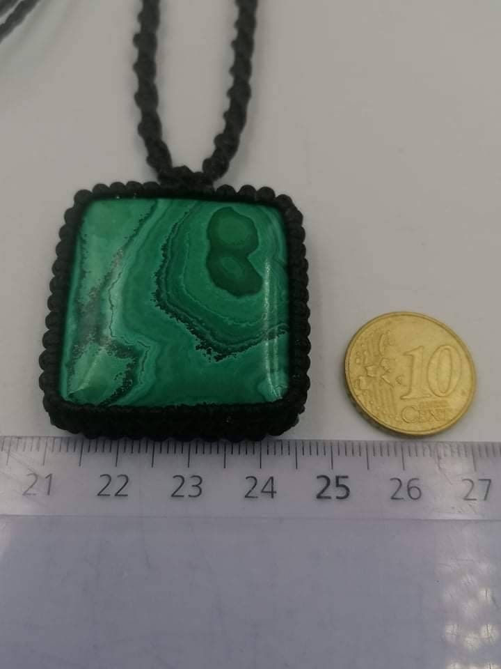 Malachite Crystal Healing Makrame Wrapped Necklace Protection Gift Accessories