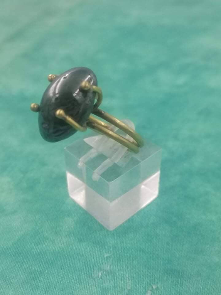 Hematite Crystal Healing Ring - Master Healer, Chakra Alignment, Aura Protection, Amplifier