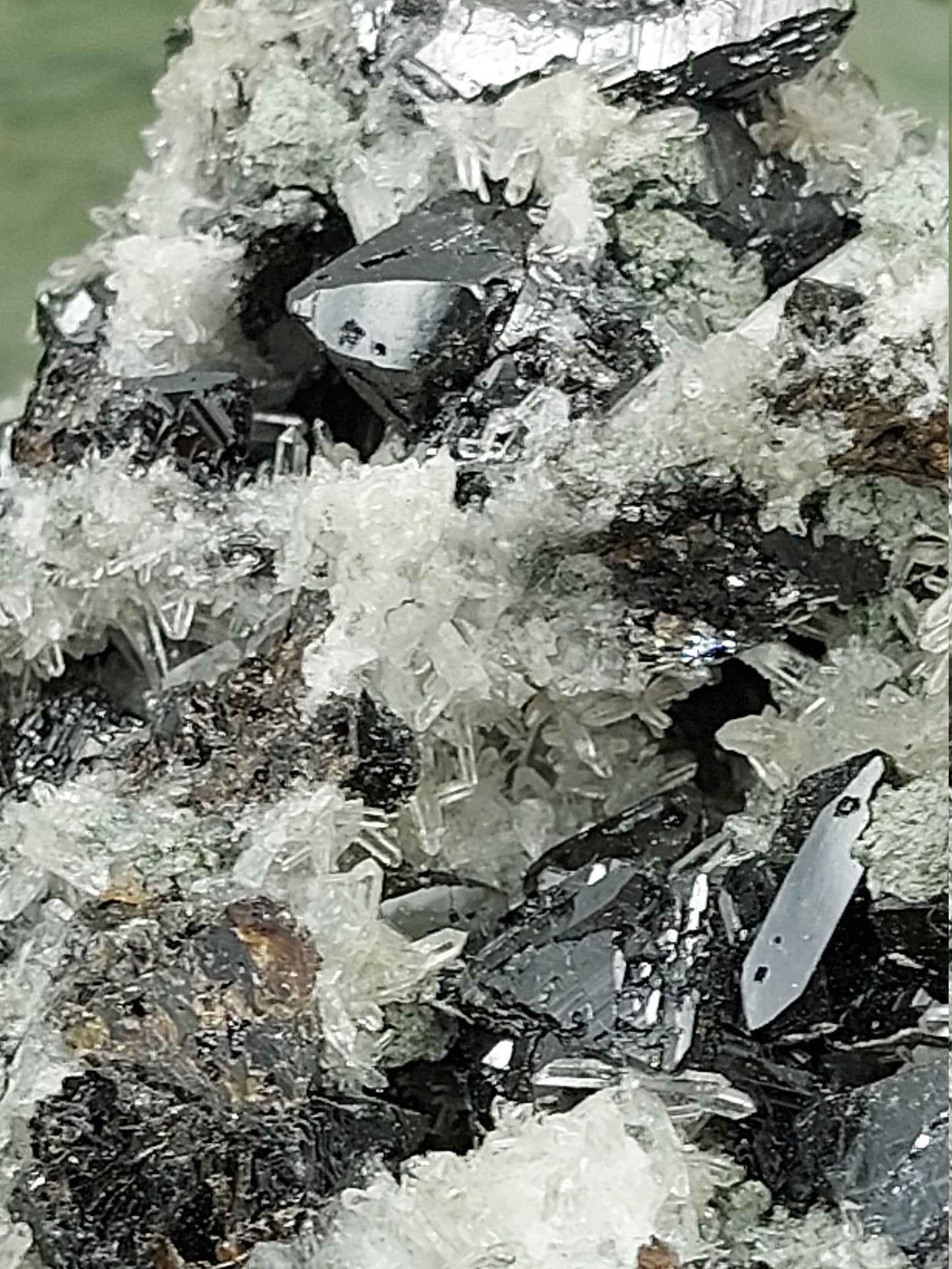 UNIQUE Combination Natural Rough Speciment with Galena - Calcite - Quartz Spikes