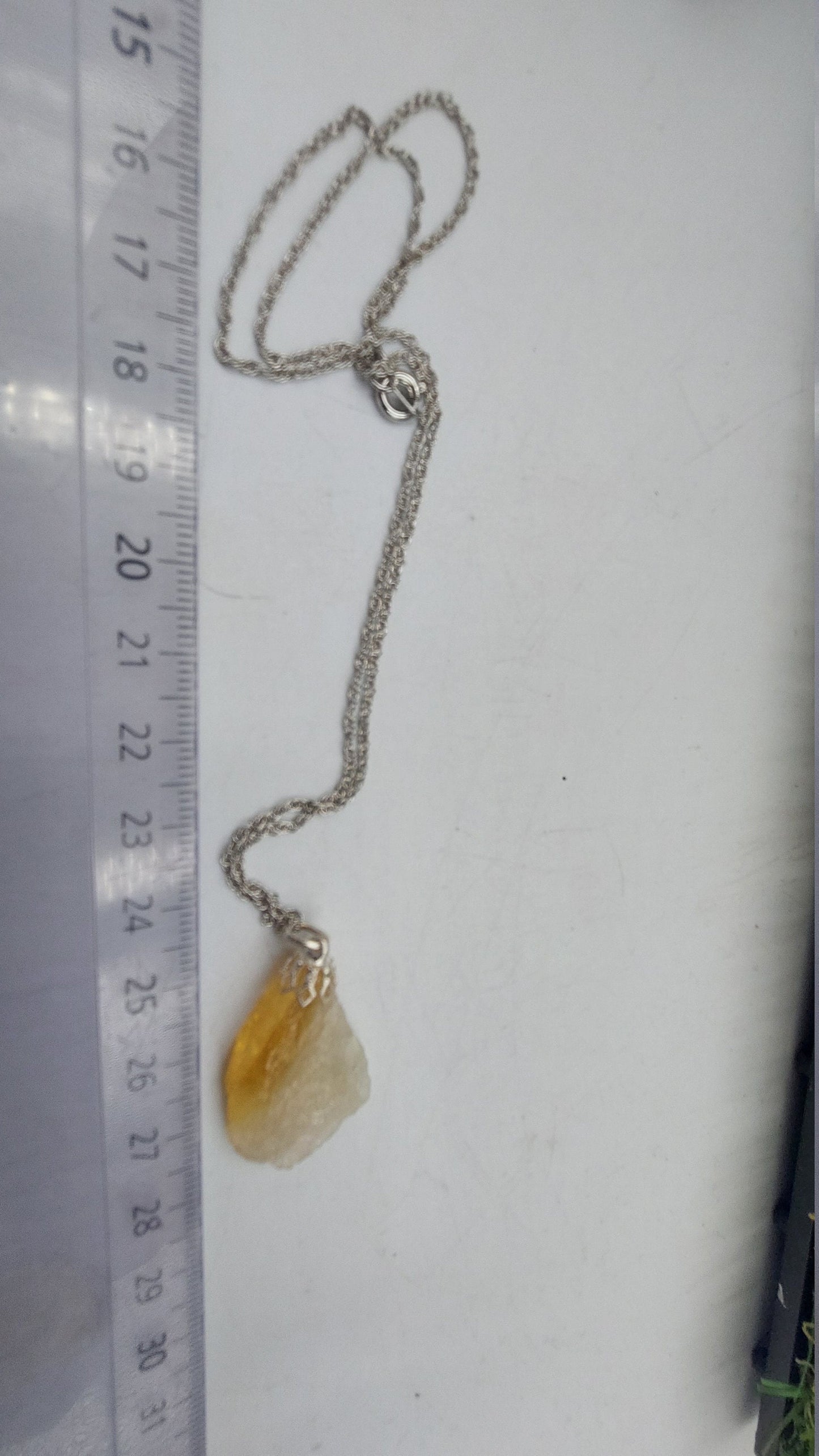 Natural Citrine Rough Crystal Necklace