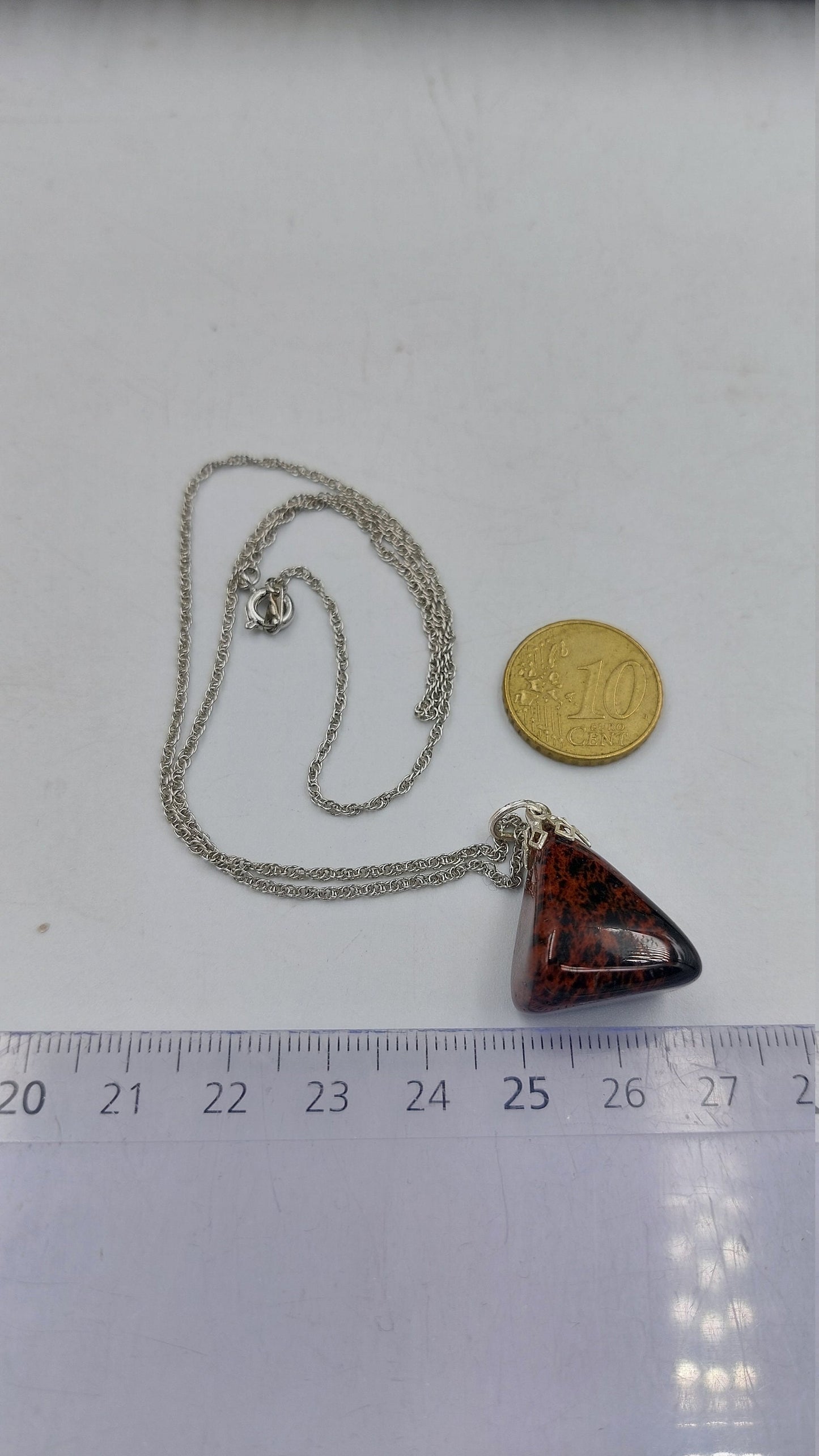 Mahogany Obsidian Crystal Necklace