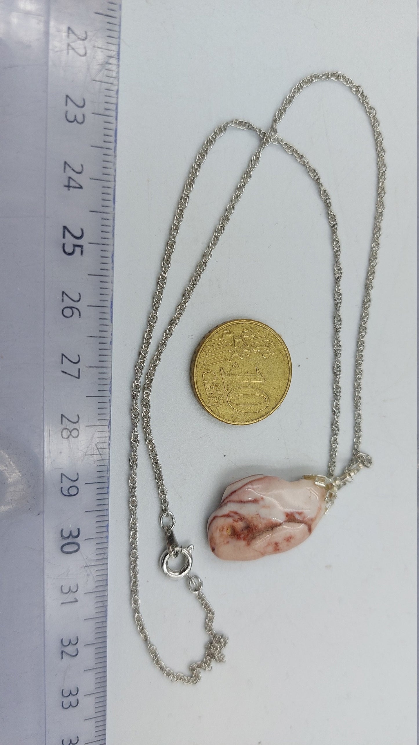 Natural Jasper Zebra Sterling Steel Necklace Polished Healing Crystal Accessories Zodiac Mineral Stone