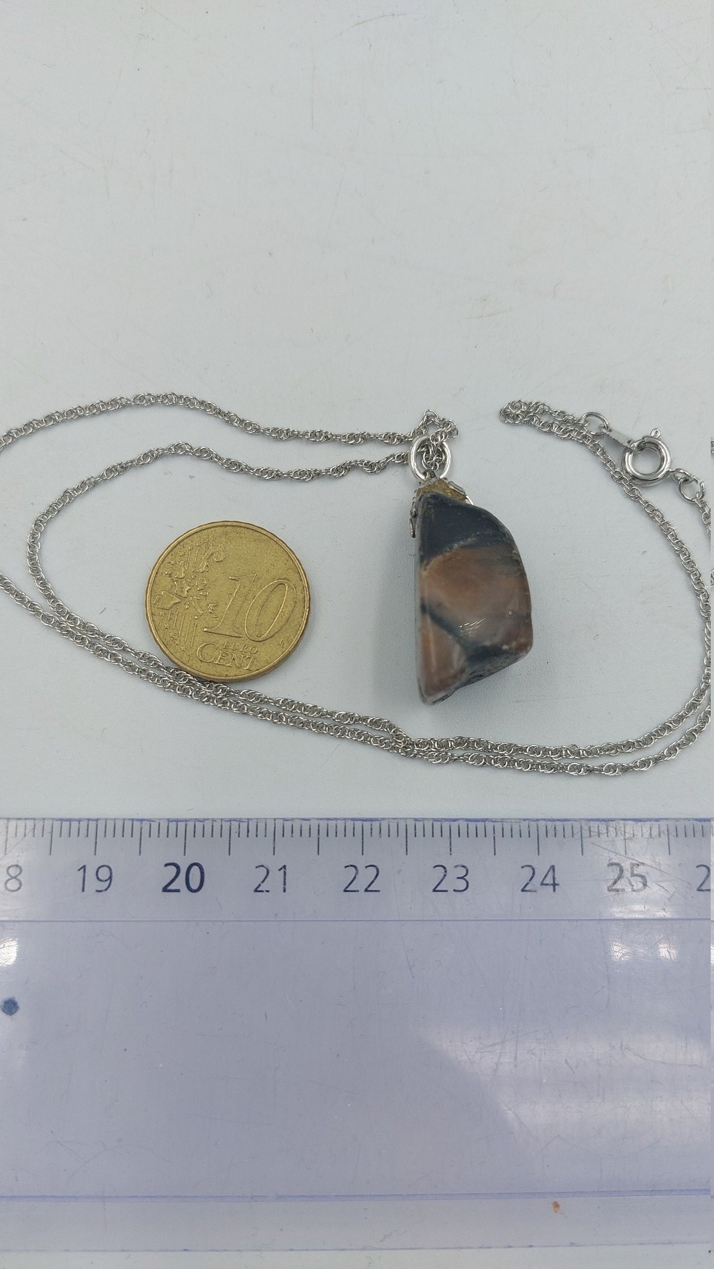 Natural Chiastolite Polished Crystal Necklace