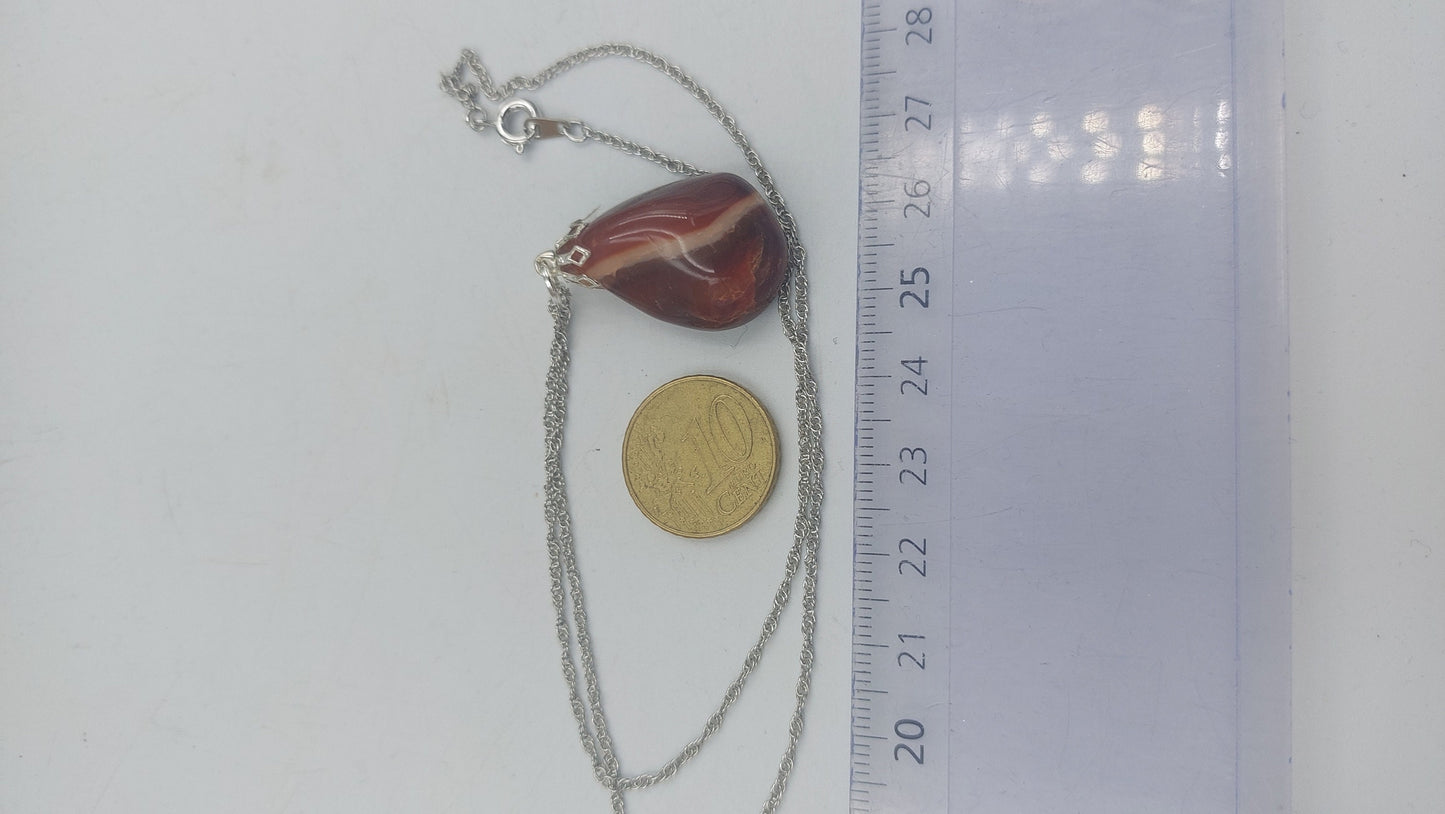 Fire Agate Crystal Necklace