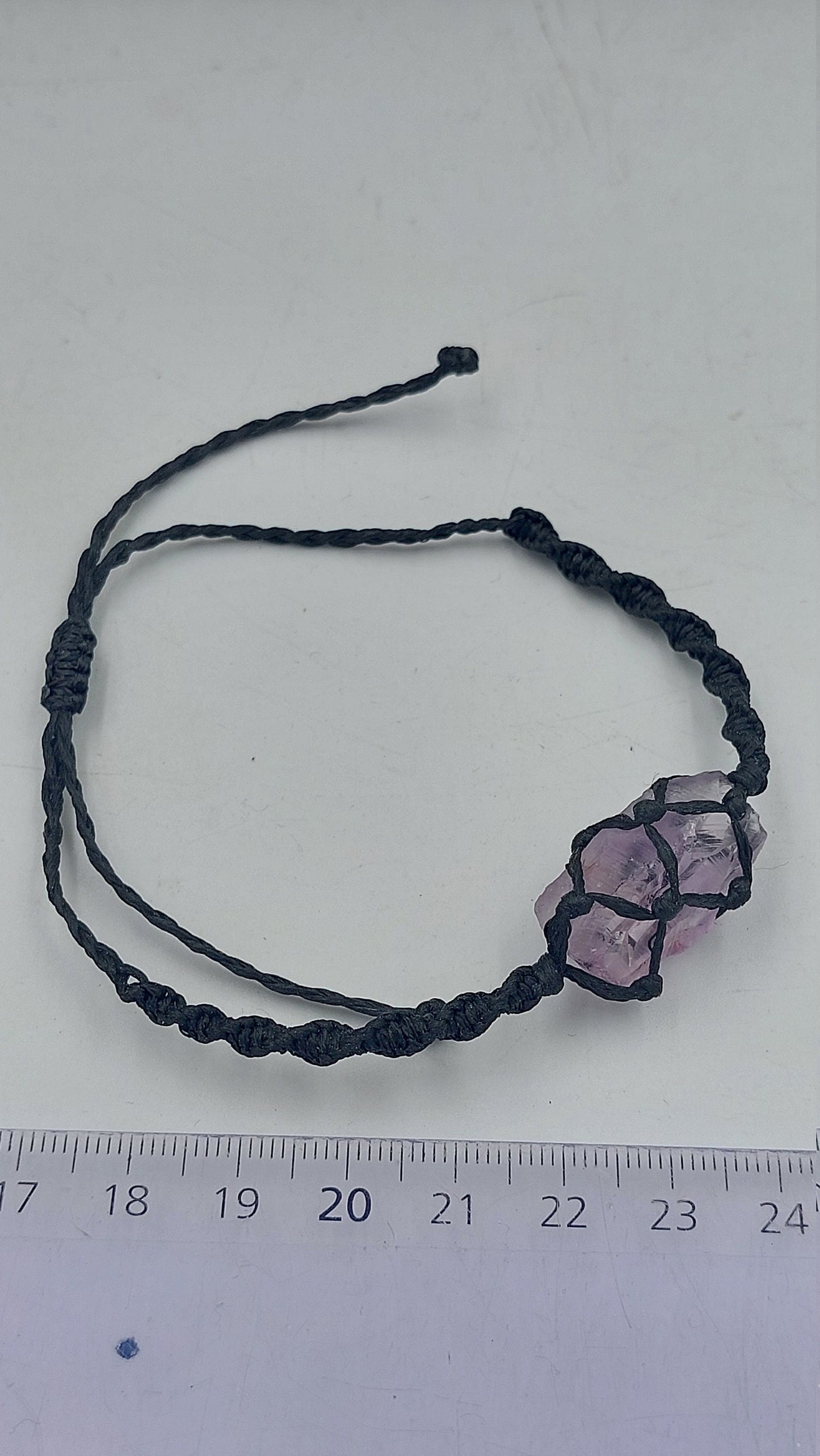 Natural Amethyst Handmade Wrap It Macrame Bracelet Healing Crystal Accessories Zodiac Mineral Stone