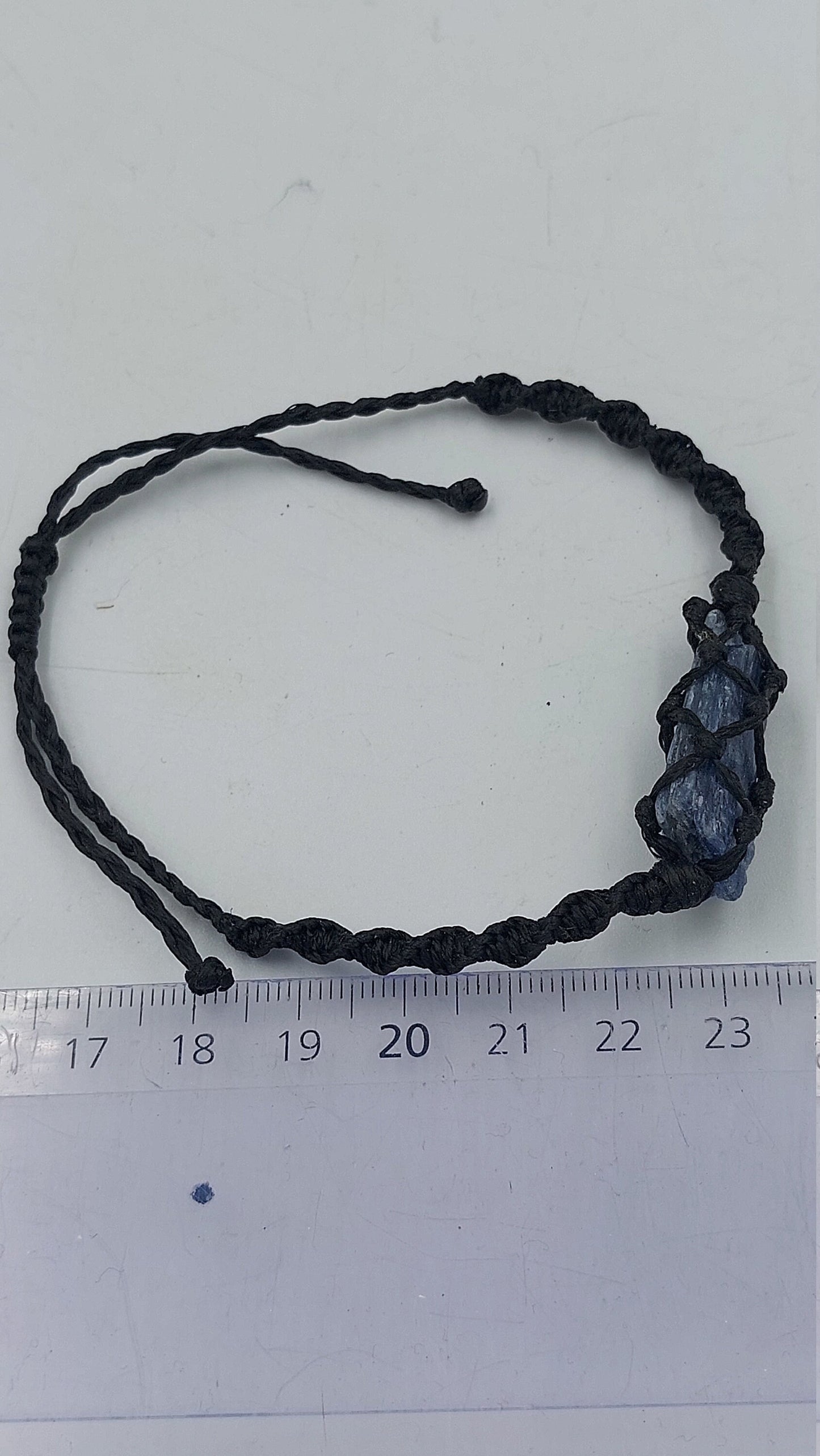 Natural Kyanite Handmade Wrap It Macrame Bracelet Healing Crystal Accessories Zodiac Mineral Stone