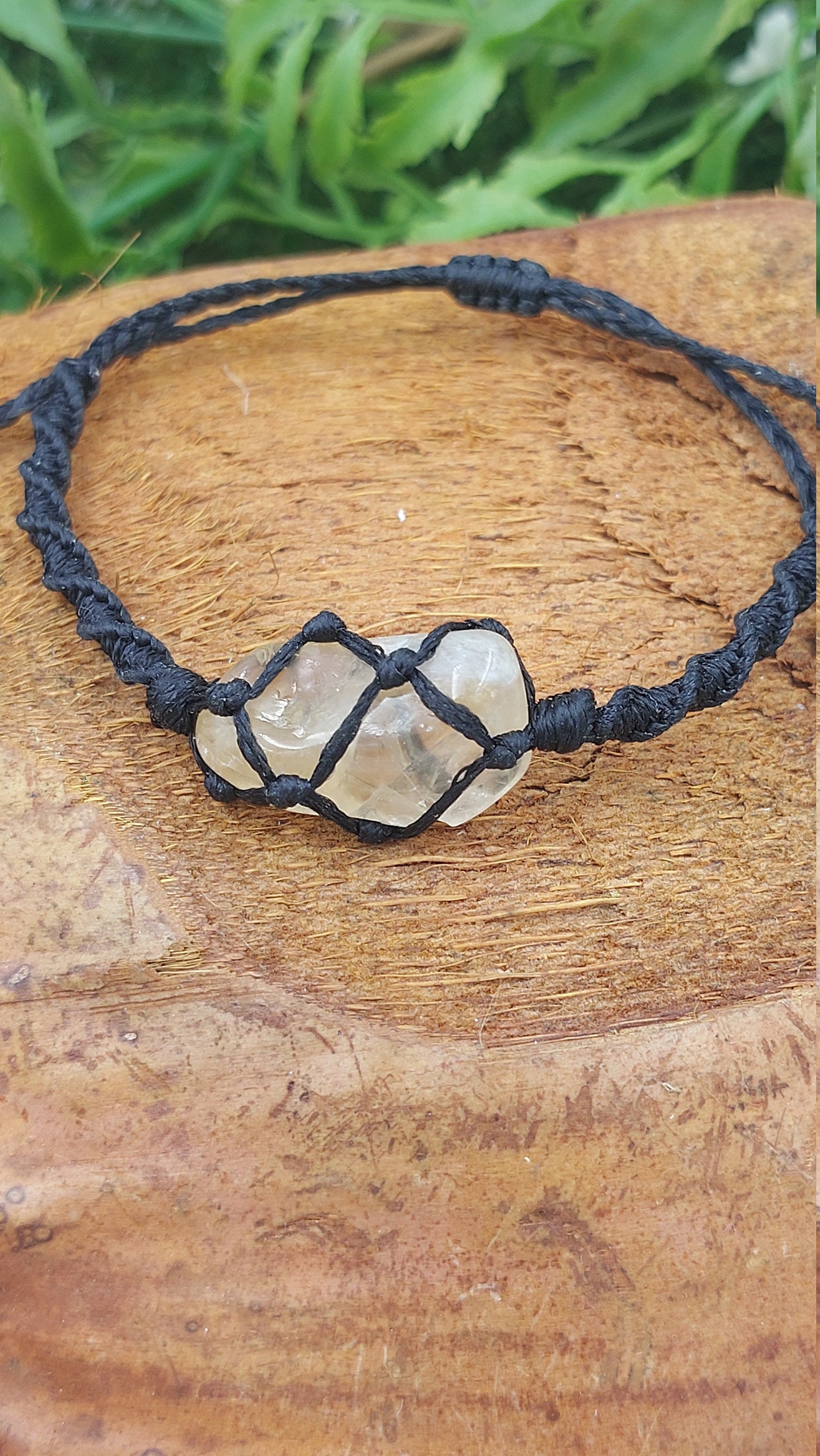 Natural Citrine Handmade Wrap It Macrame Bracelet Healing Crystal Accessories Zodiac Mineral Stone