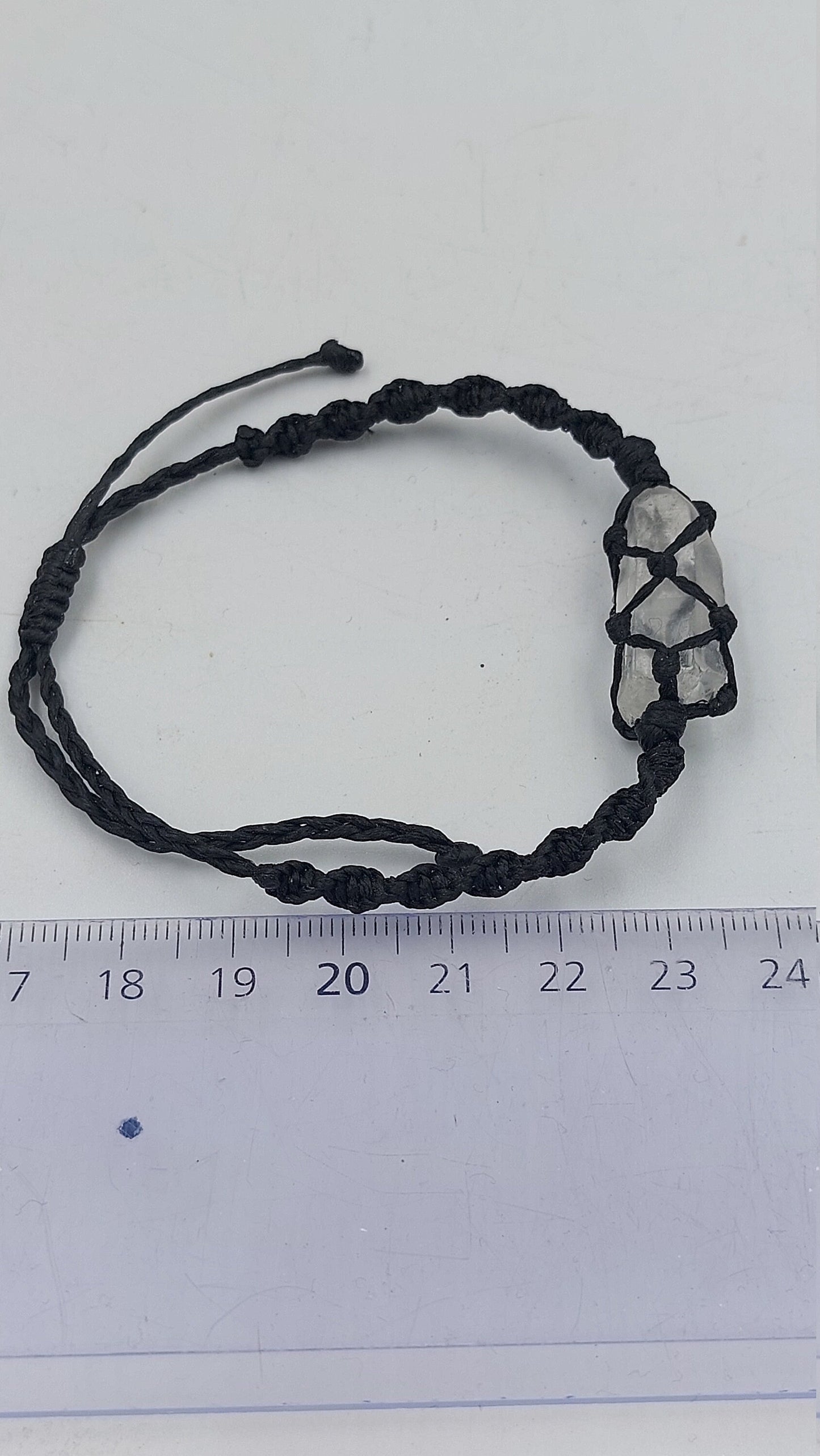Natural Quartz Handmade Wrap It Macrame Bracelet Healing Crystal Accessories Zodiac Mineral Stone
