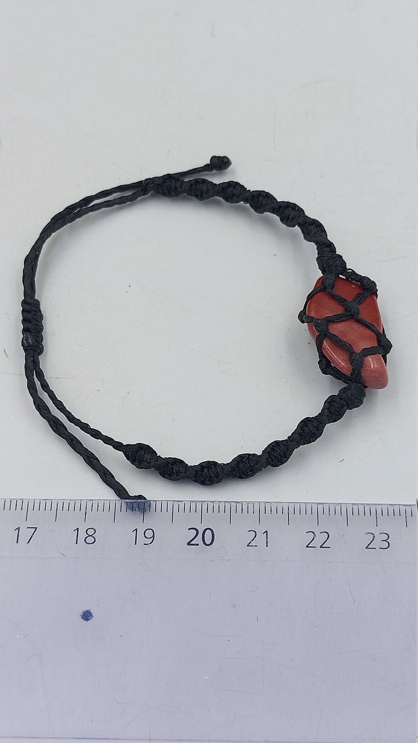 Natürlicher roter Jaspis, handgefertigt, Makramee-Armband, Heilkristall, Zubehör, Sternzeichen, Mineralstein
