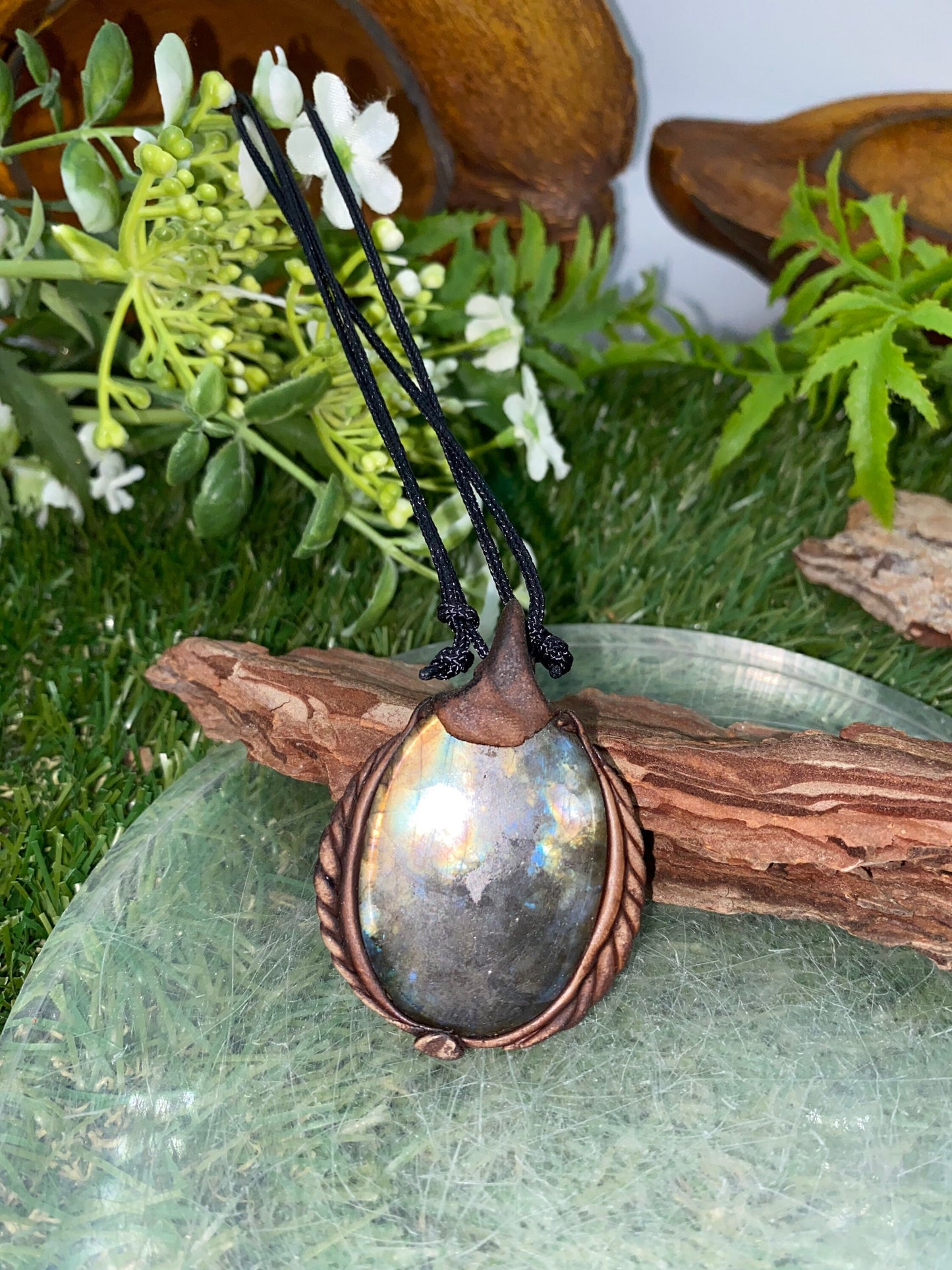 Handmade Necklace Labradorite Stone - Healing Crystal