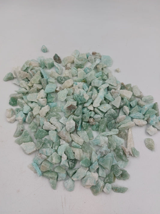 Amazonite Rough Crystal Chips, Tumbled Healing Gemstone, New Age Semi-Precious Rocks