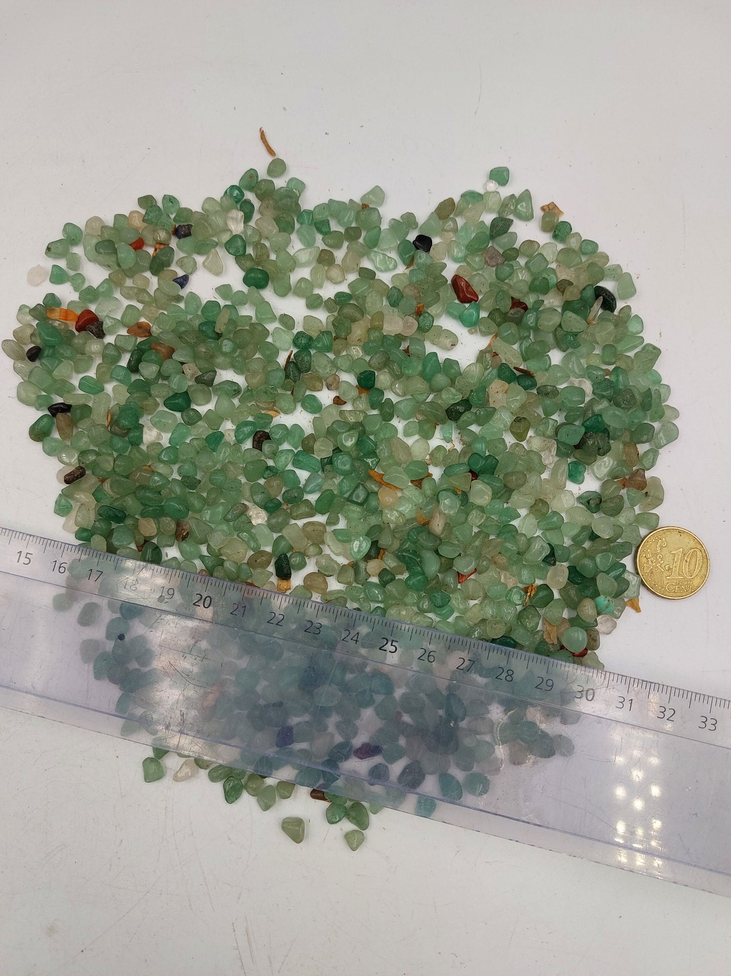 Green Agate Polished Crystal Chips, Tumbled Healing Gemstone, New Age Polished Semi-Precious Rocks