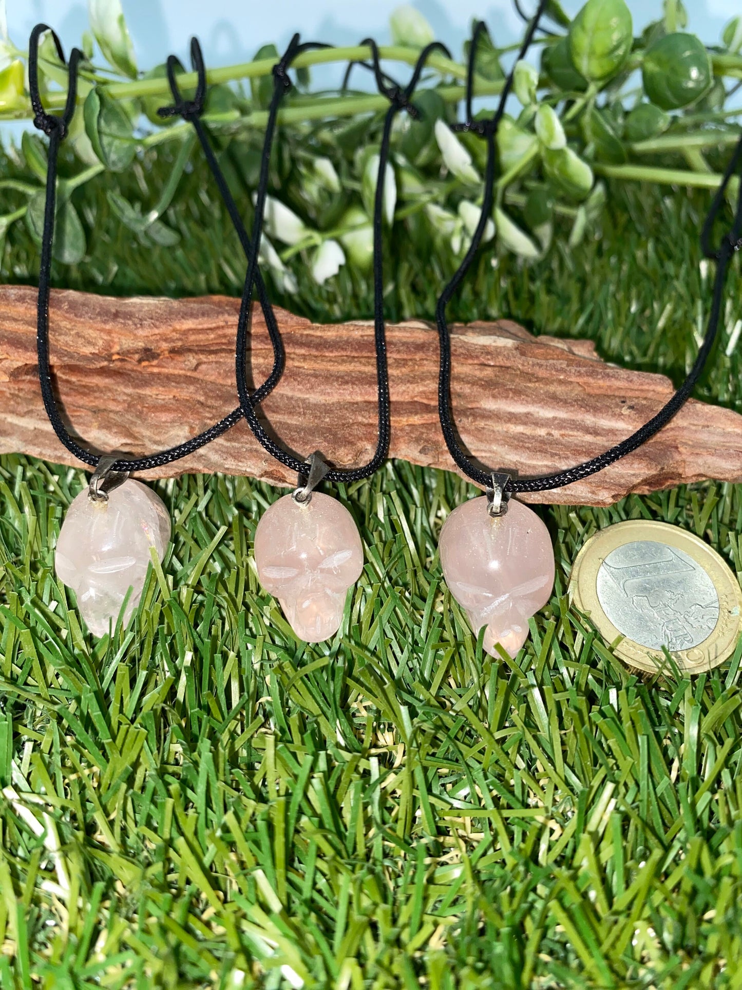 Rose Quartz Crystal Skeleton Necklace