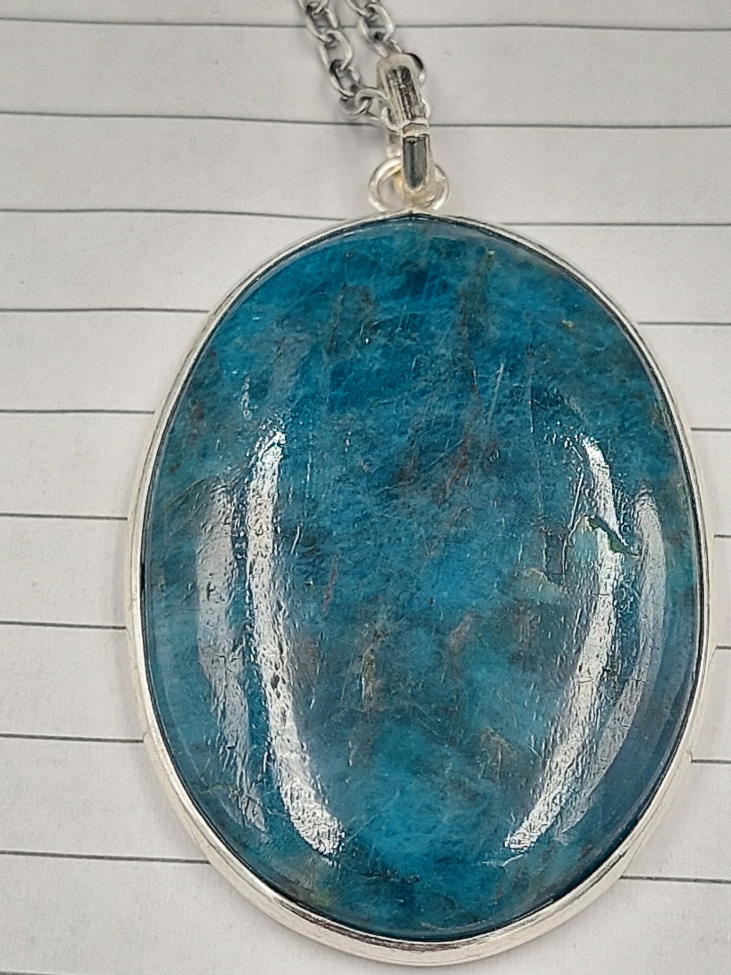 Apatite Crystal Sterling Silver 925 Necklace